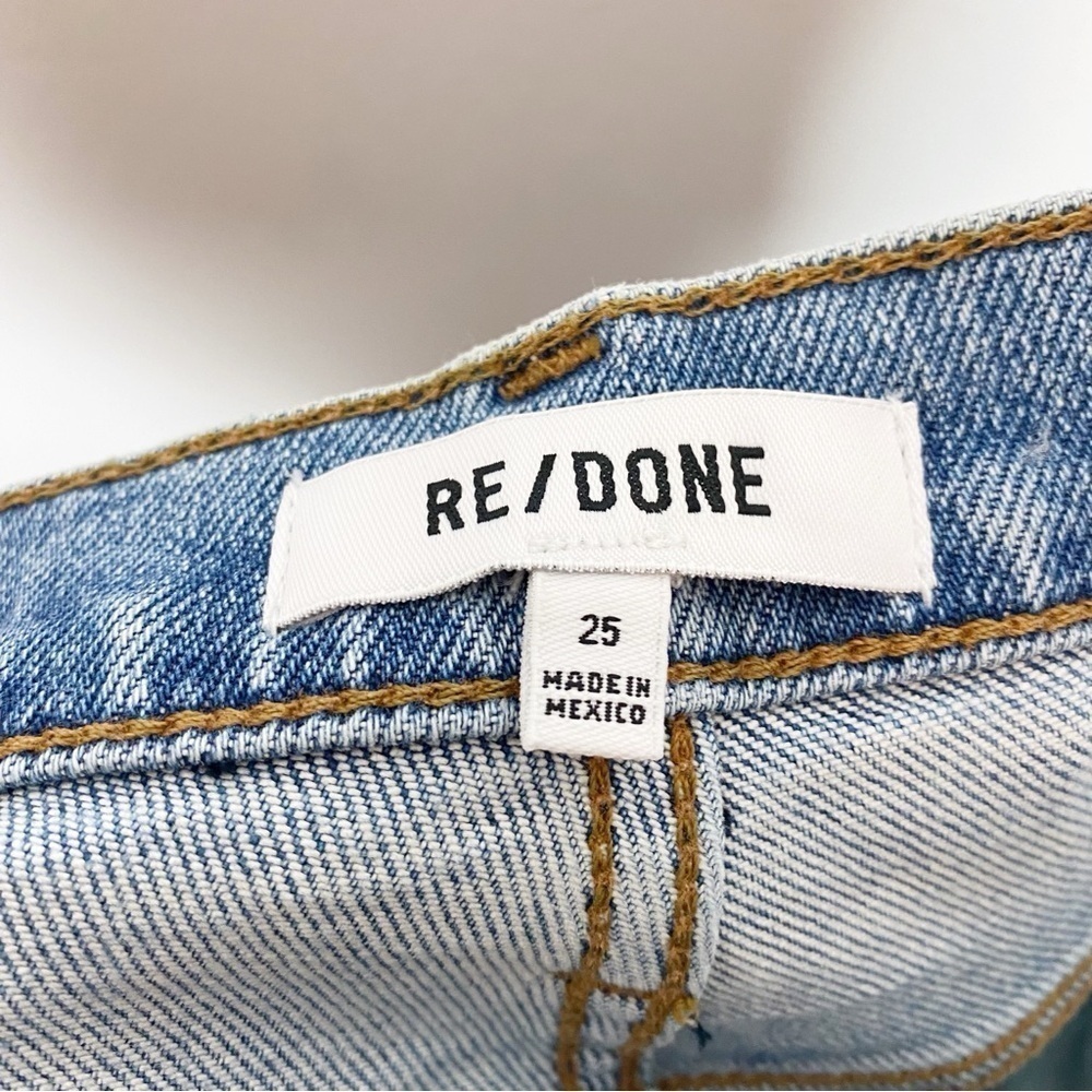 RE/DONE High-Rise Ankle Crop Jeans in Hazey Indigo - Picture 9 of 10
